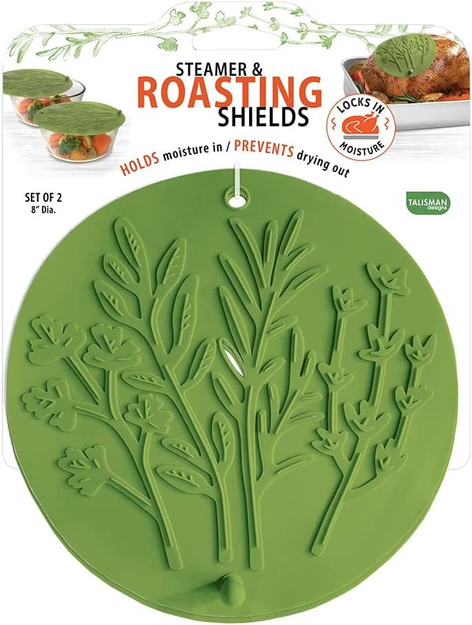 Talisman Designs 8" Silicone Steamer & Roasting Shield - Set of 2