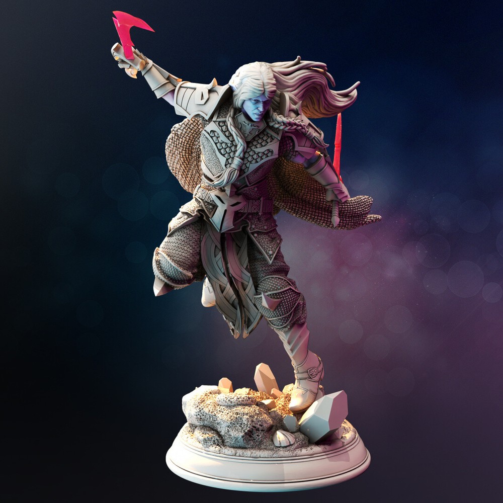 Xandir Drow Elf Underdark Ranger Rogue Miniature | D&D DnD |
