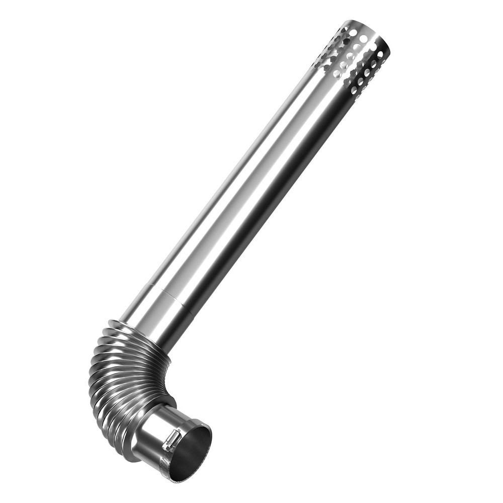 MIZUDO 3“ OD Vent Pipe Kit Including Elbow and Chimney Rain Cap Silver
