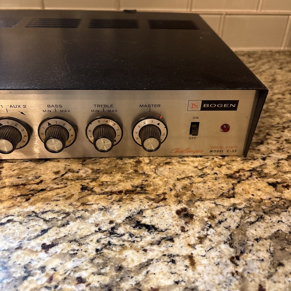 Bogen C-35 Challenger Solid State Amplifier. No Power Parts Only