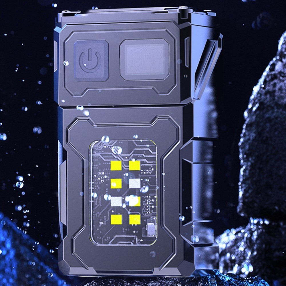 Multitool for Outdoor Camping Keychain Light + USB Rechargeable LED Flashlight