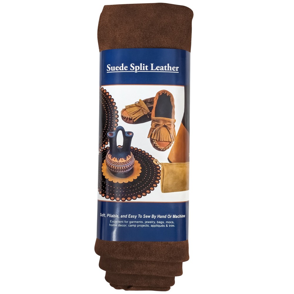 Realeather Crafts Suede Splits-Chocolate