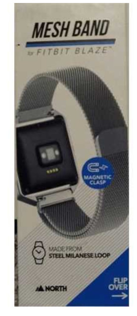 NEW Silver Magnetic Milanese Loop Strap Band Stainless Fitbit Blaze + Frame