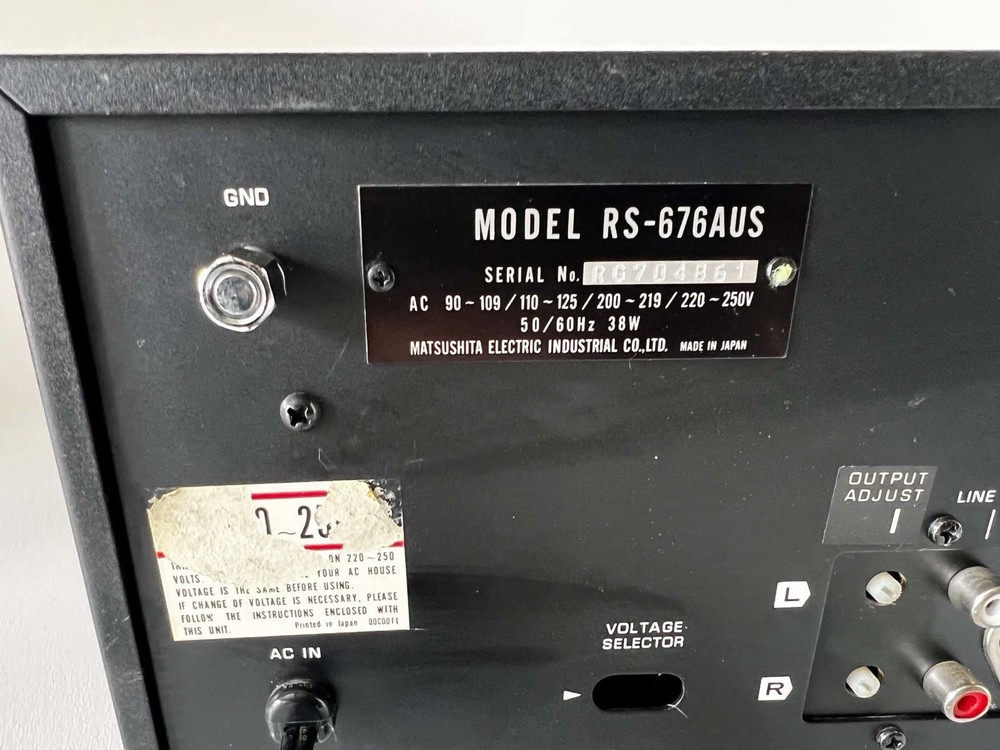 Technics RS-676AUS Stereo Cassette Deck (READ DESCRIPTION)