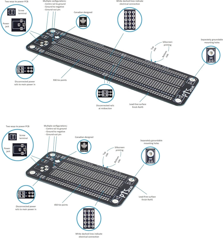 Prototyping Solderable Breadboard PCB Kit (Proto Mix Basic)