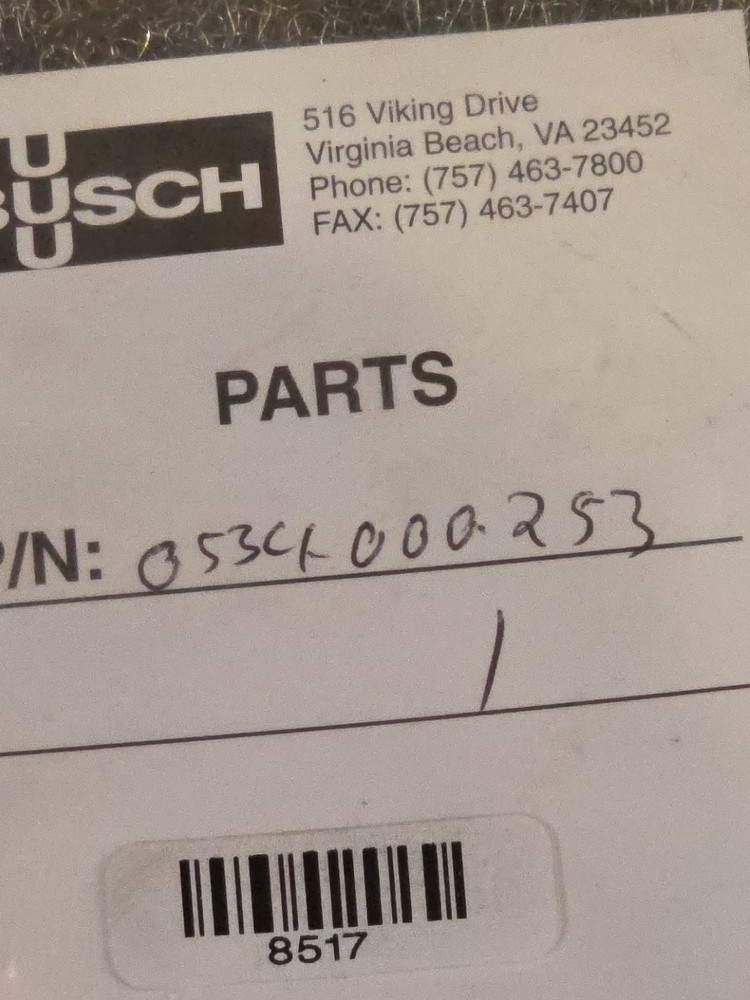 BUSCH 05301-000253 Air Exaust Filter