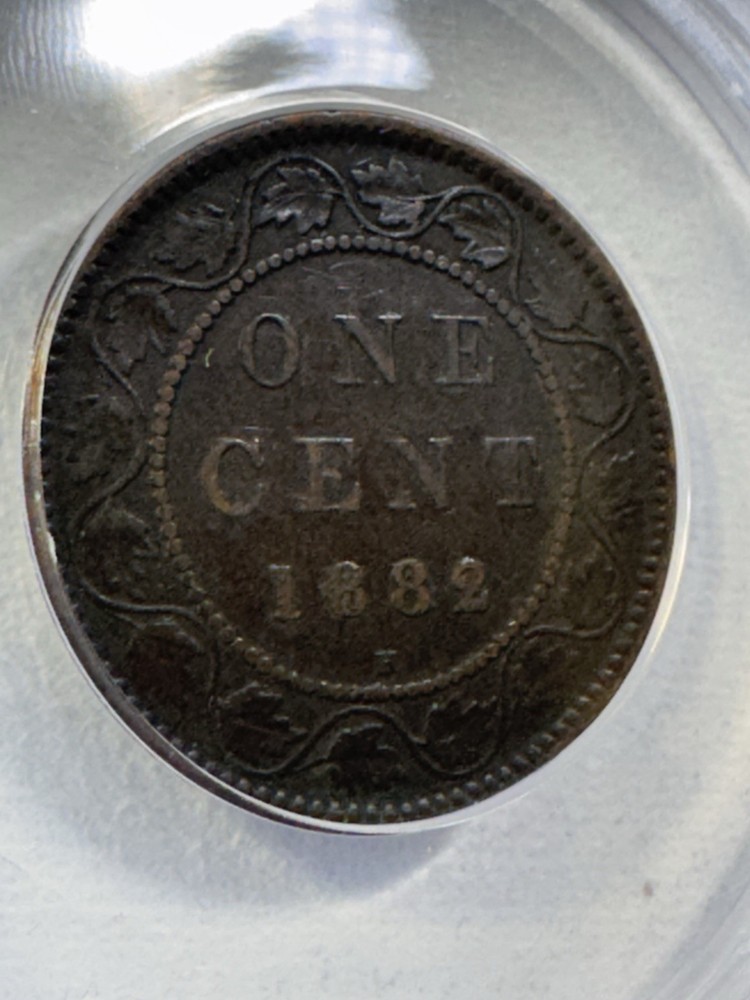 1882-H Canada Large Cent Bronze Coin Graded VF 30 by ANACS