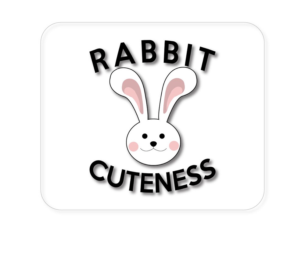 CUSTOM Mouse Pad 1/4 - Rabbit Cuteness - Bunny Ears
