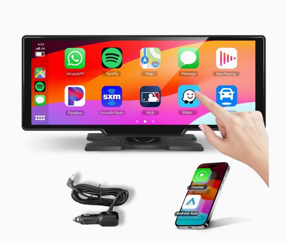 PODOFO 10.26" Multimedia Smart Screen Player Wireless Carplay Android Navigation