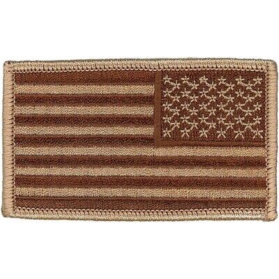 Reverse American Flag - USA 2" x 3.5" Sand Hook & Loop 2 Piece Patch