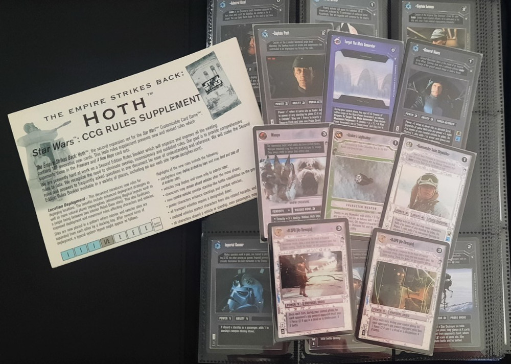 Decipher Star Wars CCG Hoth Limited BB Complete Set! w/ Rules & Corrected R3PO