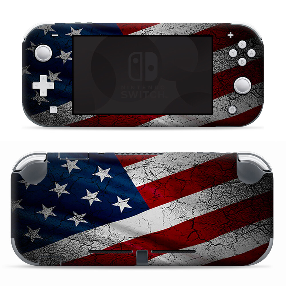 Skins Decals wrap for Nintendo Switch Lite - American Flag distressed wave