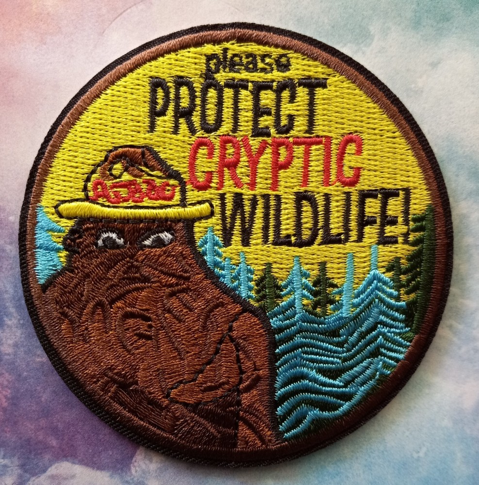 Cryptozoology Please Protect Cryptic Wildlife Bigfoot Embroidered Patch