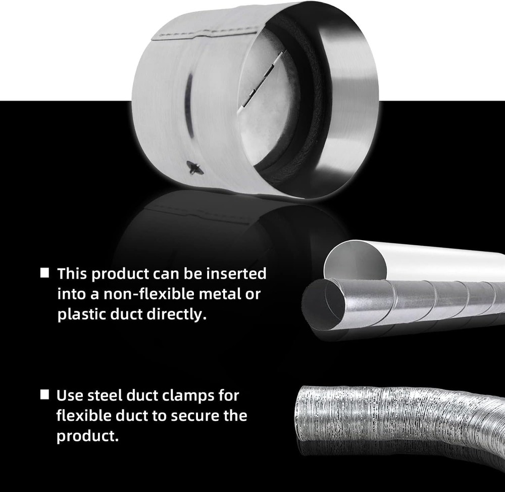 4 Inch Professional Backdraft Damper Shutter Connector Duct