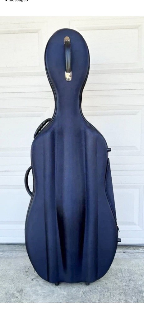 Cello Case 4/4 Full Size Blue With Wheels