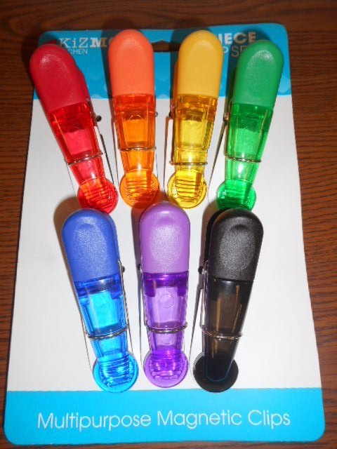 KIZMOS MULTIPURPOSE MAGNETIC CLIPS 7 PER PACK- SEE VARIATIONS FOR QUANTITIES