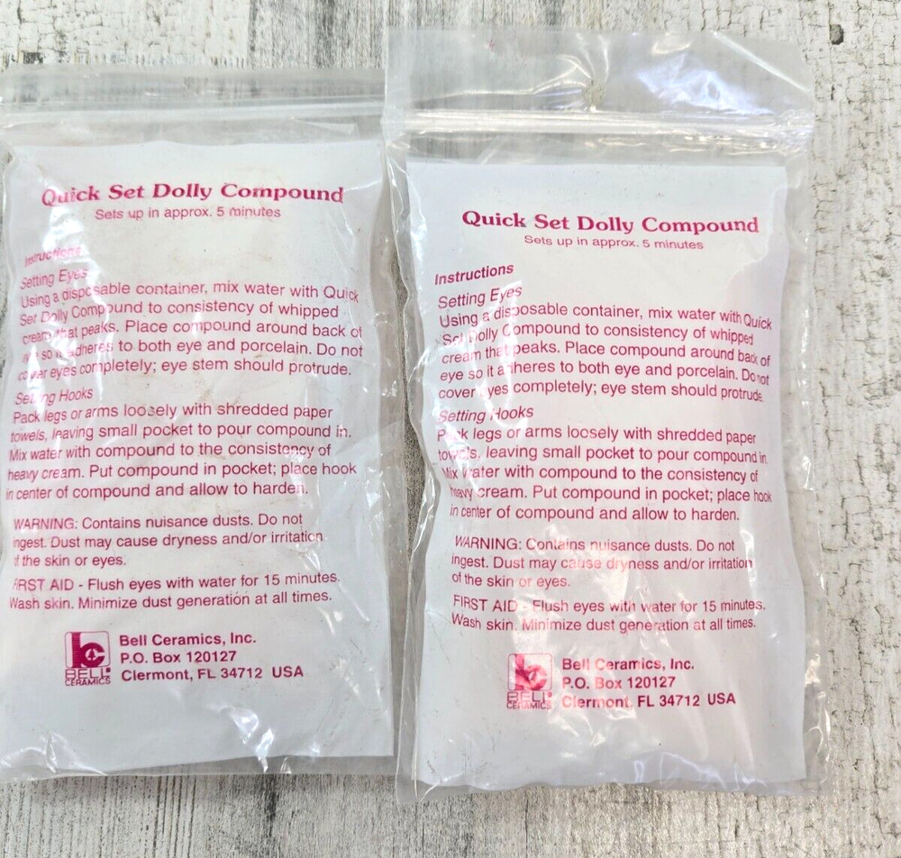 Bell Ceramics Quick Set Dolly Compound For Eyes and S Hooks