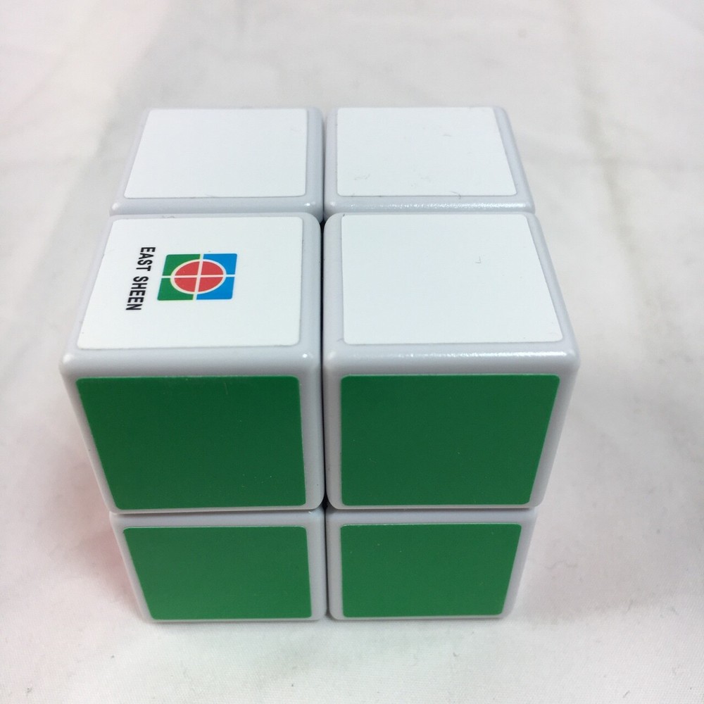 Eastsheen 2x2 Brain Teaser Cube Multi-Color Puzzle White Plastic