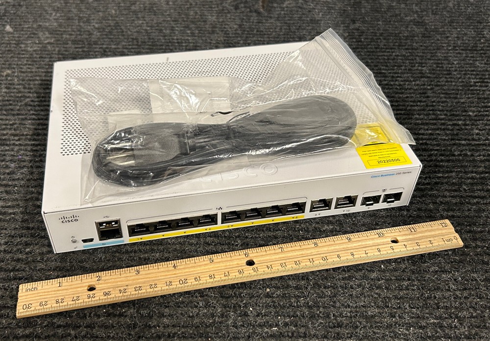 Cisco Catalyst CBS250-8FP-E-2G Switch w/ Power Cord