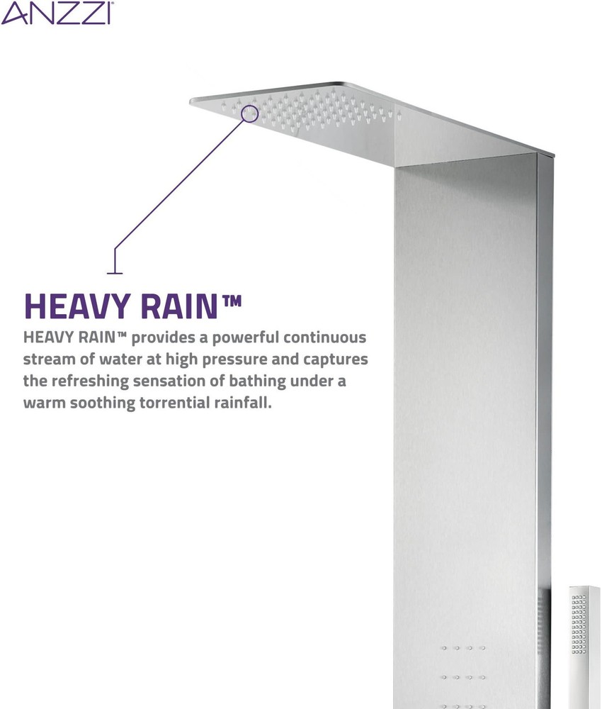 Anzzi SP-AZ079 Collines Thermostatic Shower Panel - Chrome