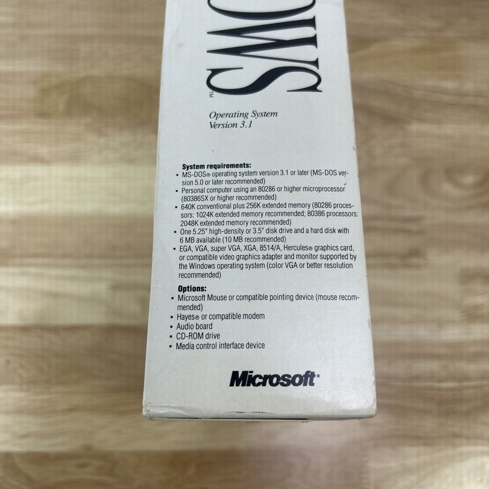 Microsoft Windows 3.1 Operating System Vintage PC Software Complete 6 Disk Set