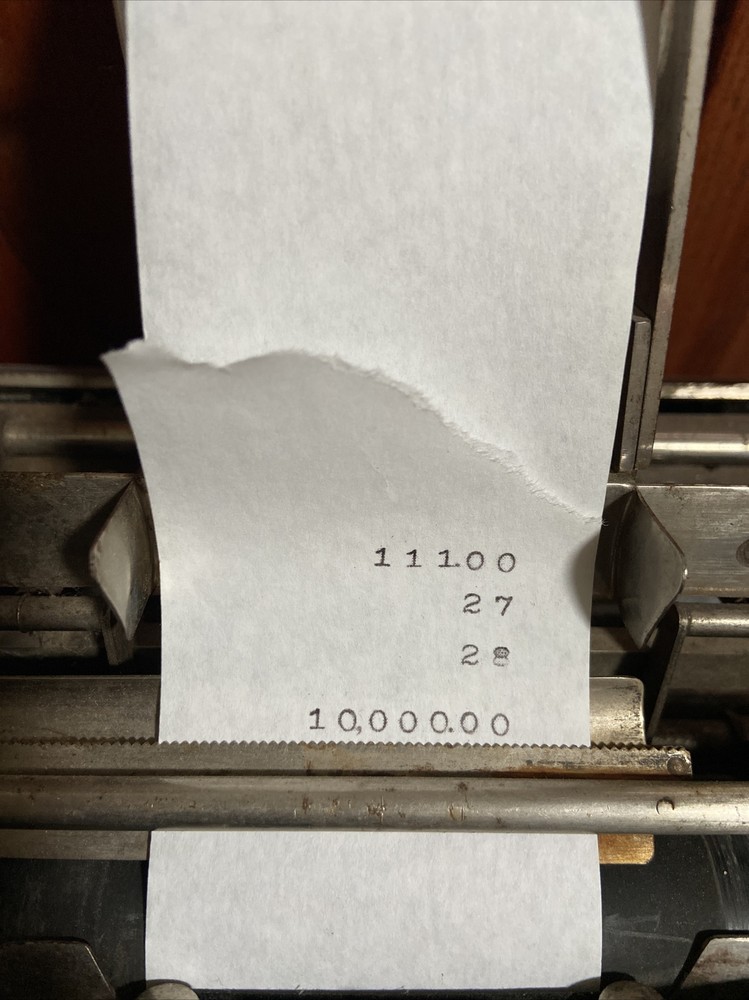 Antique Burroughs Mechanical Adding Machine