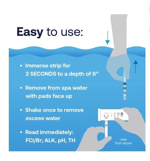 HTH Spa Test Strips 5 in 1, 25 ct.