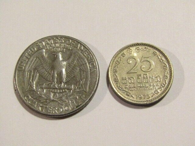 Ceylon 1975 25 Cents unc Coin