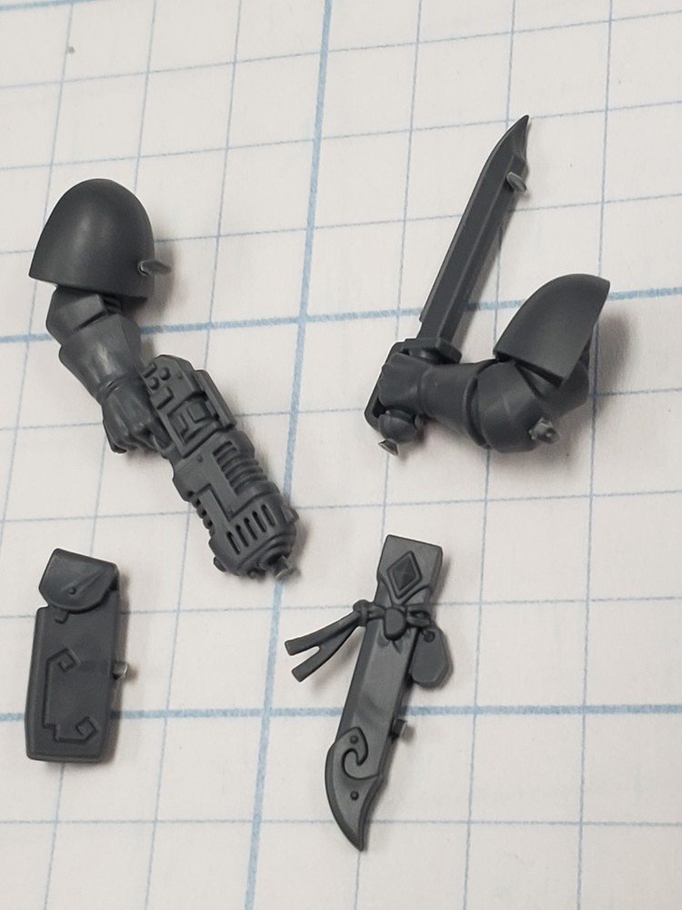 40k Space Wolves Bits Wolf Scout Kill Team Hunter Plasma Pistol Combat Blade #59