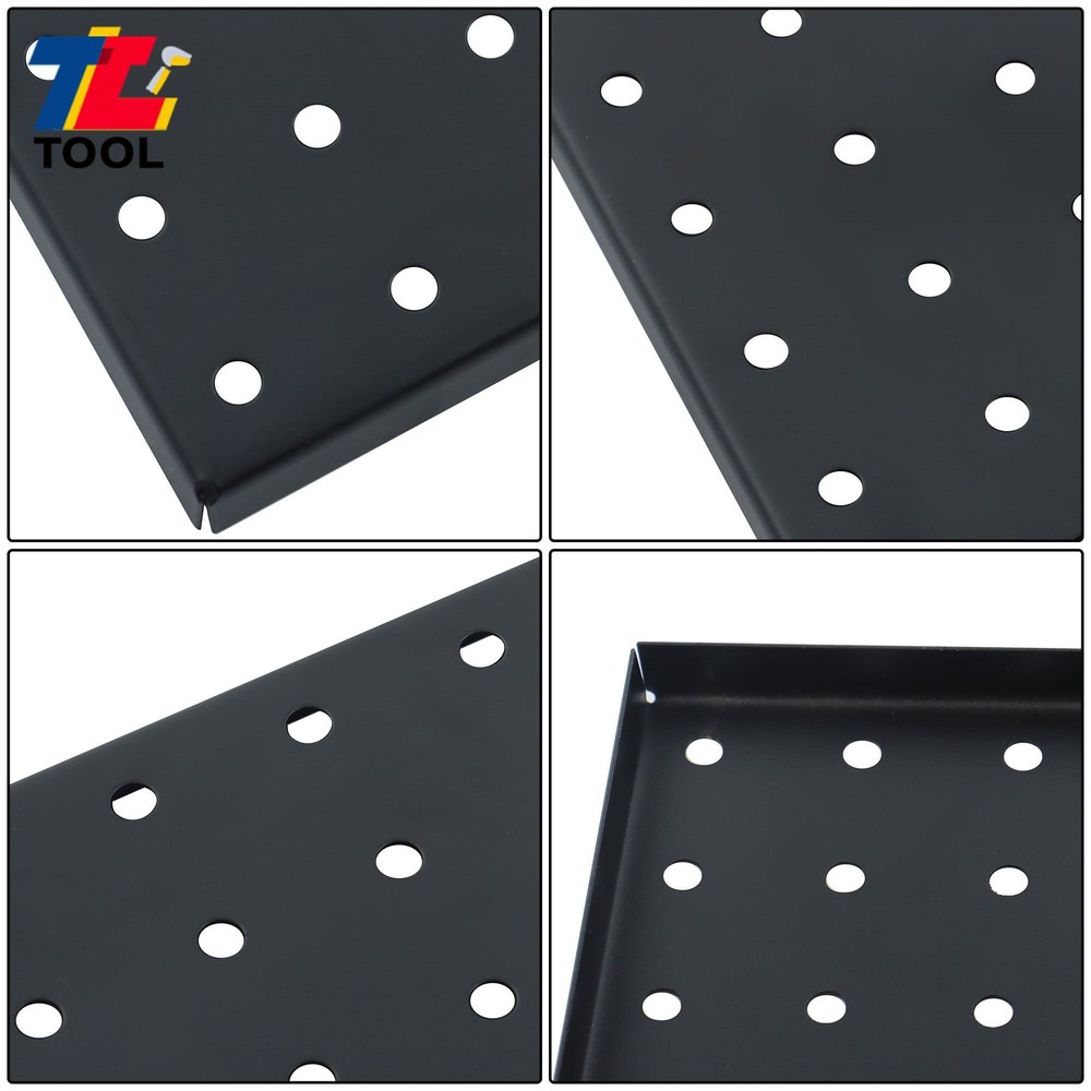 4 Pcs Black Metal Pegboards Peg Boards Wall Organizer Panel Storage Hanger Tool