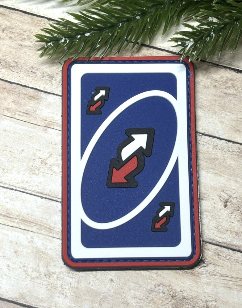 PVC Uno Reverse Card Patch - Tactical Morale Patch - USA Uno Card Patch