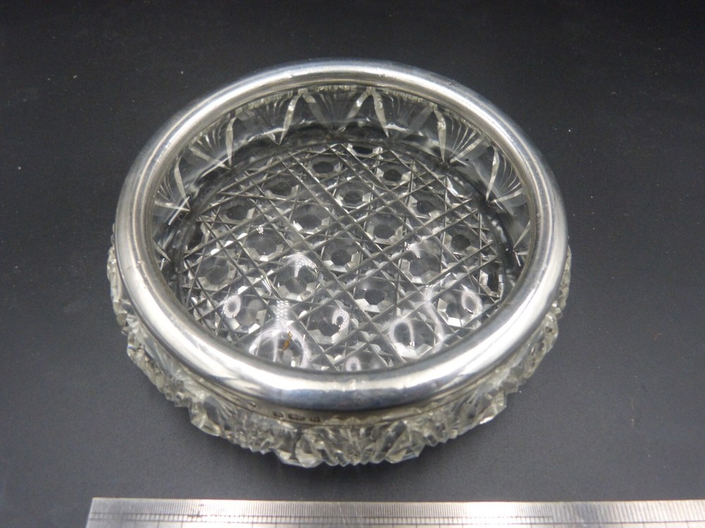 Sterling Silver and Crystal Dish