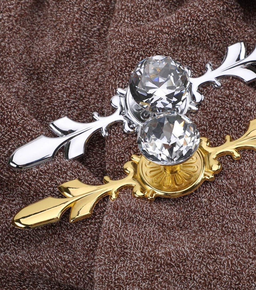 Drawer Dresser Knobs Pull Handles - Crystal Glass Diamond Decorative Knobs wi...