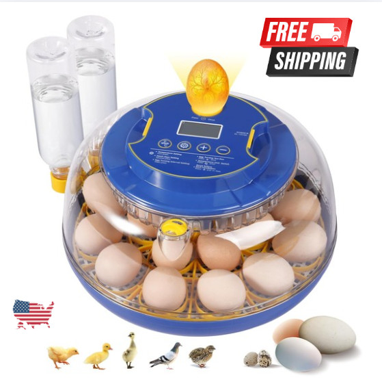 18 Egg Incubators for Hatching Eggs, Chicken Egg Incubator with Automatic Egg