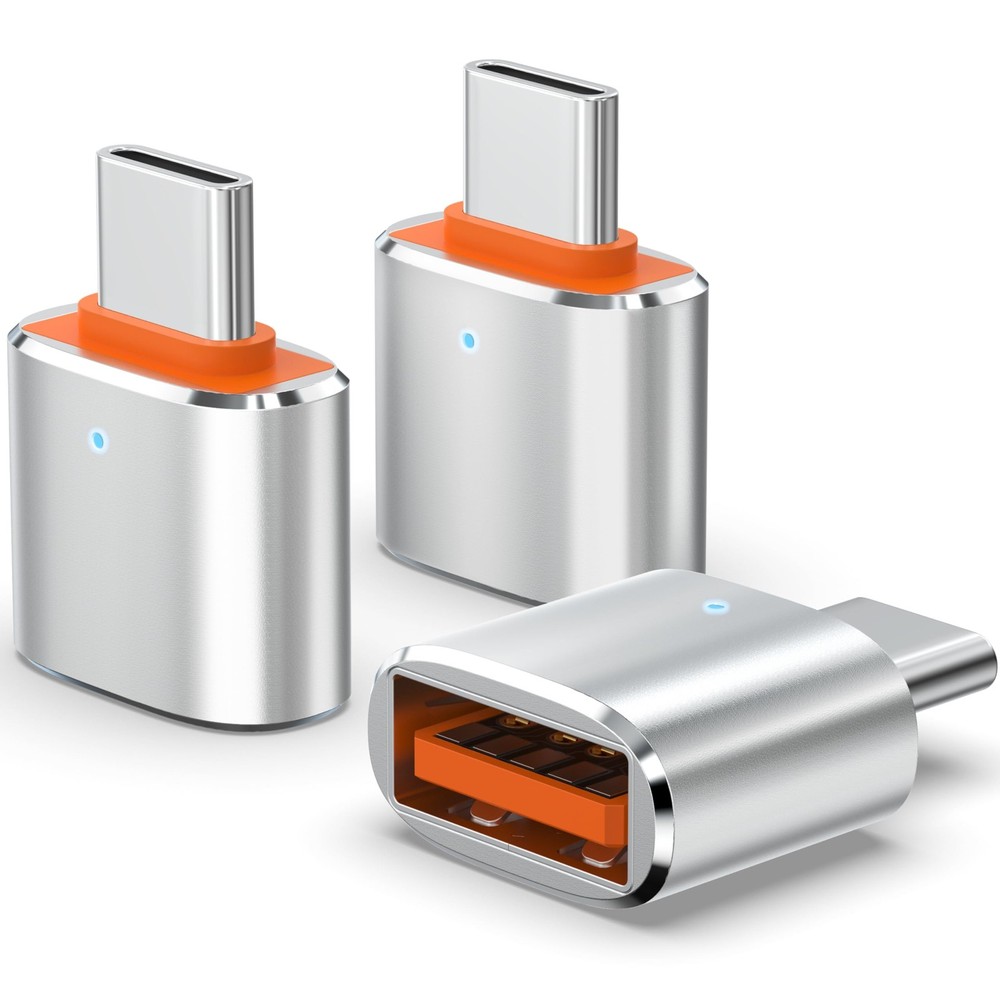 Duyasurs 3Pack Upgraded USB C to Adapter, High-speed data silver
