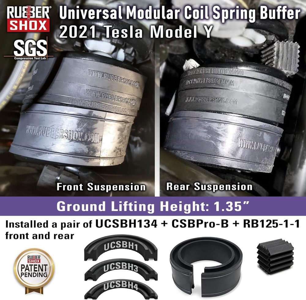RubberShox Universal Modular Automobile Coil Spring Buffer Spacer 1/2 circle