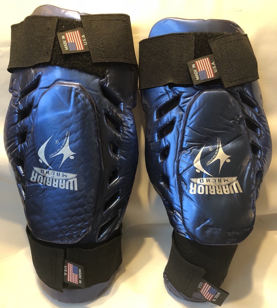 Macho Warrior Sparring gear Blue 6 pc w/Instructions Head Gear Guards Mesh Bag