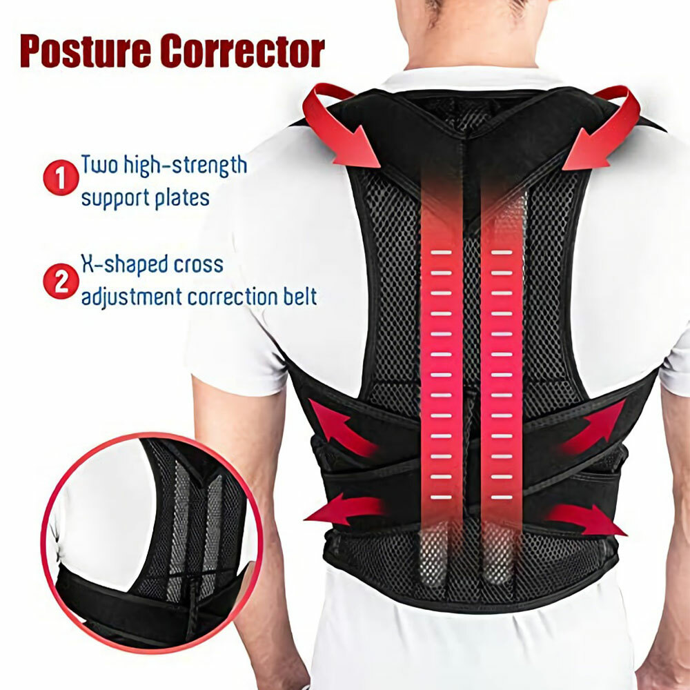Posture Corrector Improve Thoracic Kyphosis Back Support Brace Prevent Slouching