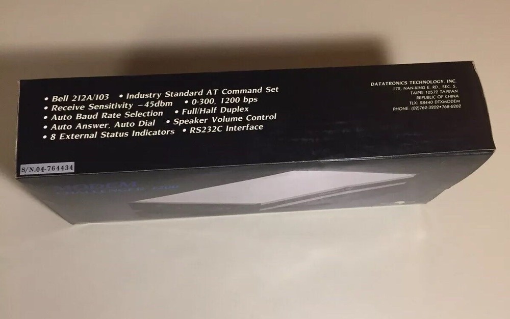 Vintage Datatronics Technology Modem Challenger 1200 Complete In Box