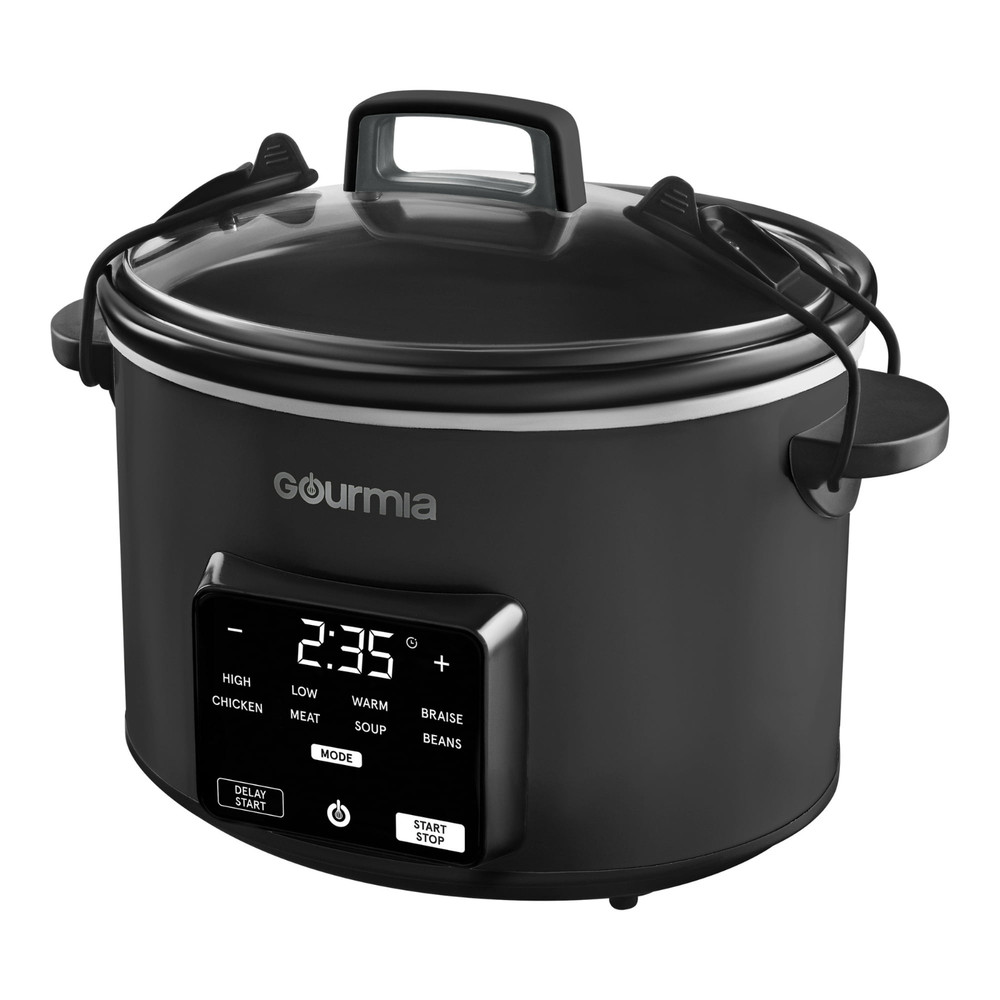 Gourmia Programmable Slow Cooker 4.5 Qt with Digital Controls and Auto Keep Warm