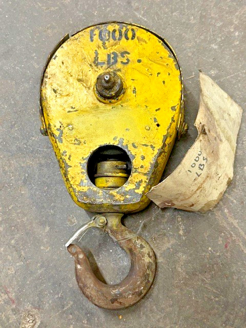 1000 LB SWIVEL HOOK WIRE CABLE SNATCH BLOCK SINGLE SHEAVE