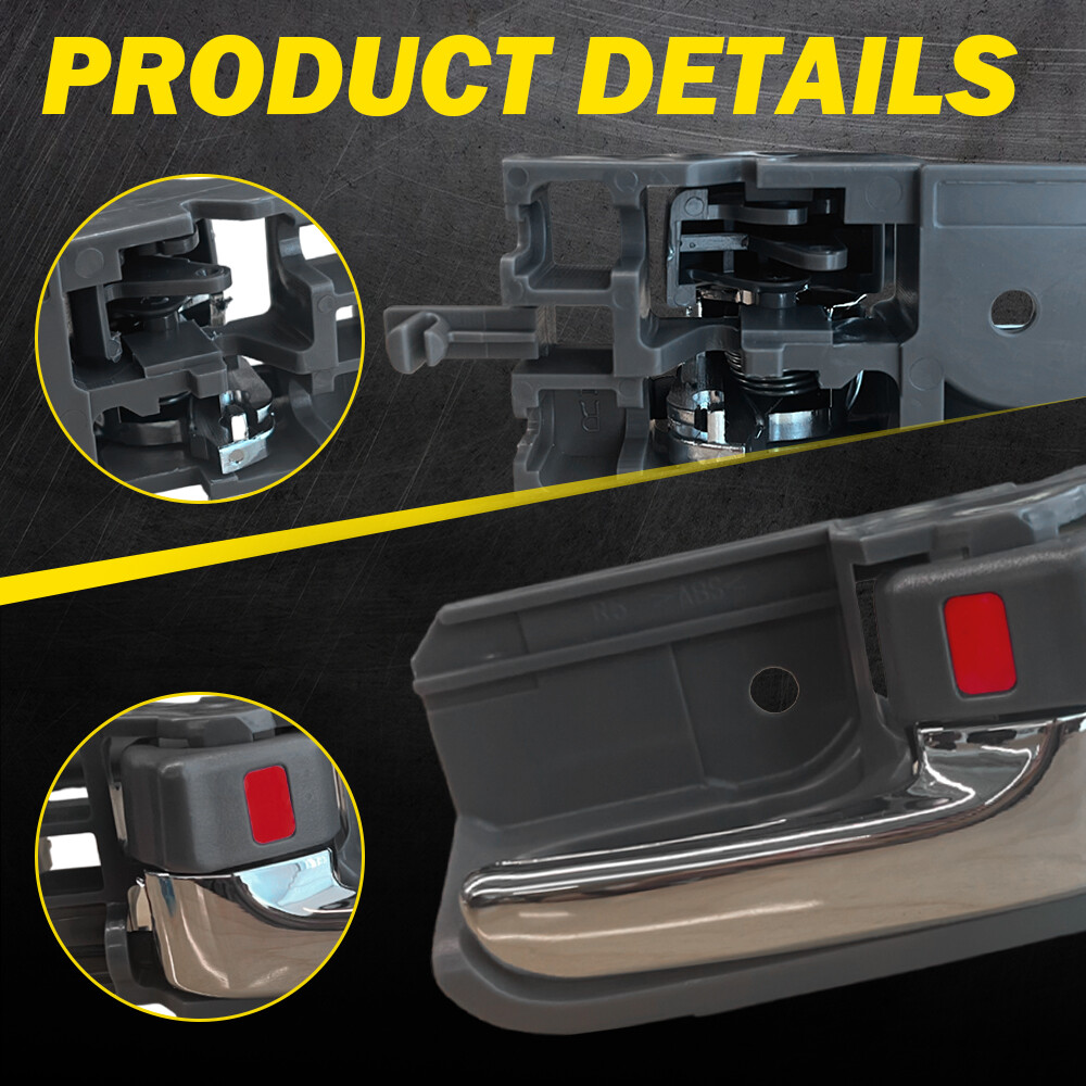 For 2003-2008 Toyota Corolla Inside Door Interior Handle Right Left Gray Chrome