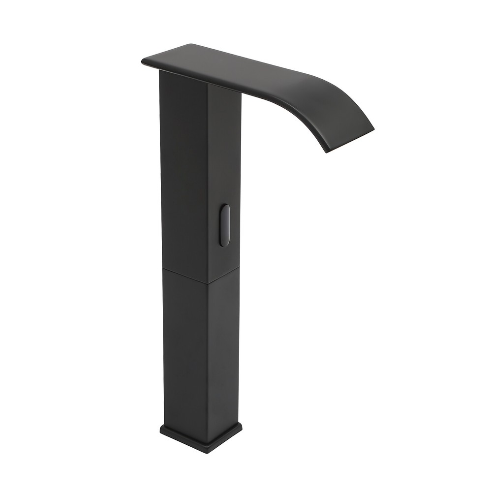 Modern Kitchen Automatic Sensor Faucet Black With Temperature-regulating Valve.