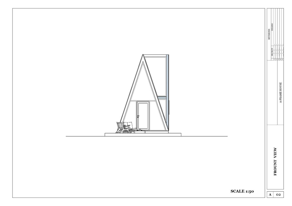A-Frame low Budget 16’x12’ Tiny House Plan & CAD File,PDF Blueprint,3D Image