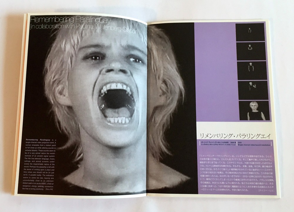 GARY HILL The Performative Image JAPAN EXHIBITION PROGRAM BOOK w/Ticket stab B01