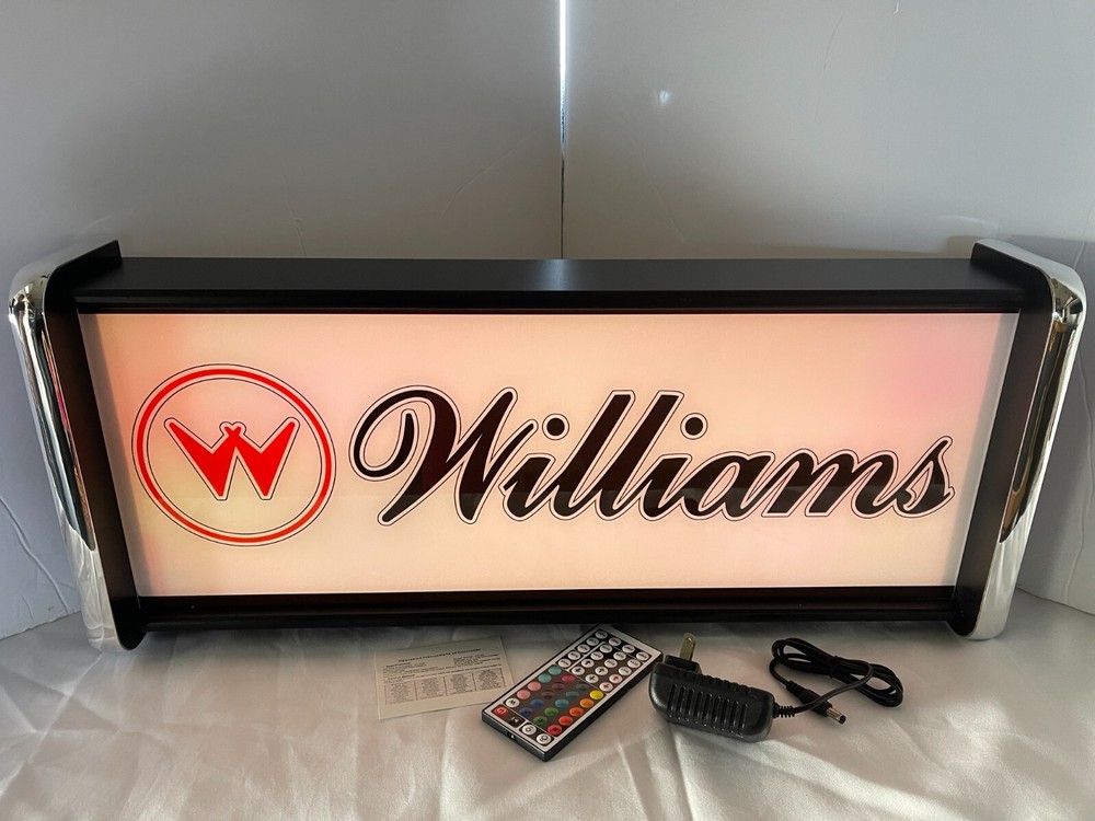 Williams Pinball White LED Display lighted sign lightbox Hanging Light