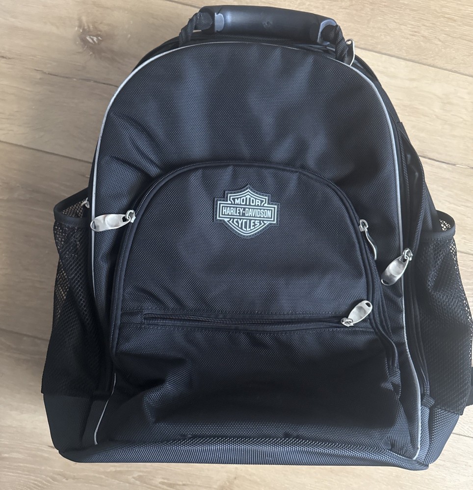 Harley Davidson Backpack Heavy Duty Multi-Pockets Laptop Black