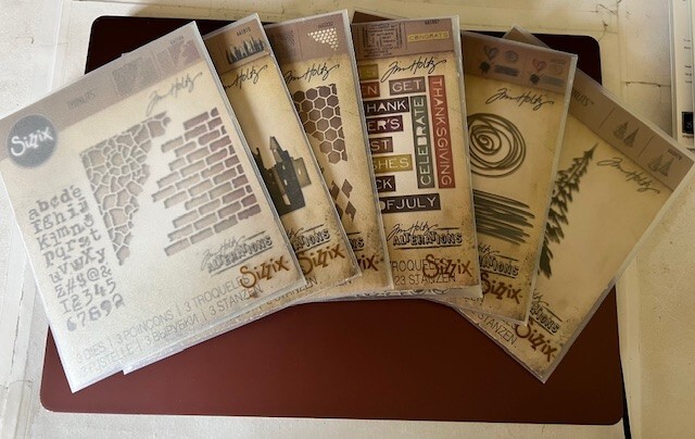 Sizzix Thinlits Dies and 3D Texture Fades By Tim Holtz New and Barely  Used