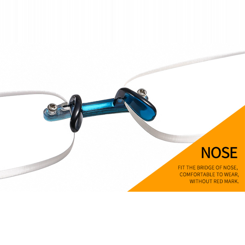 Women Square Rimless Blue Light Blocking Reading Glasses Small Frame Glasses New