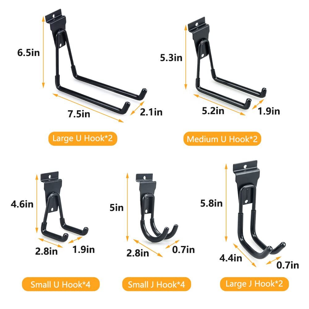 Slatwall Hooks Slat Wall Accessories Multi Size Garage Hooks Storage Utility Han
